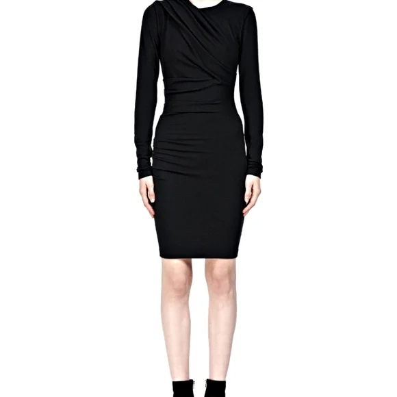 T by Alexander Wang | Dresses | T By Alexander Wang Black Draped Knit Dress  | Poshmark